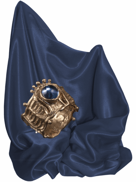 Synth Sapphire King Ring